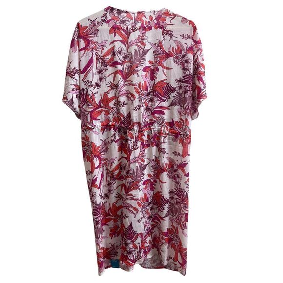 NWT Cupshe Open Front Elasticize Waist Tie Tropical Beach Cover Up Kimono XL - Picture 4 of 12